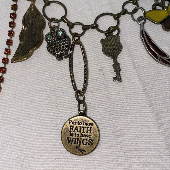 Chained Layered Bracelet with Charms - Picture 8 of 9